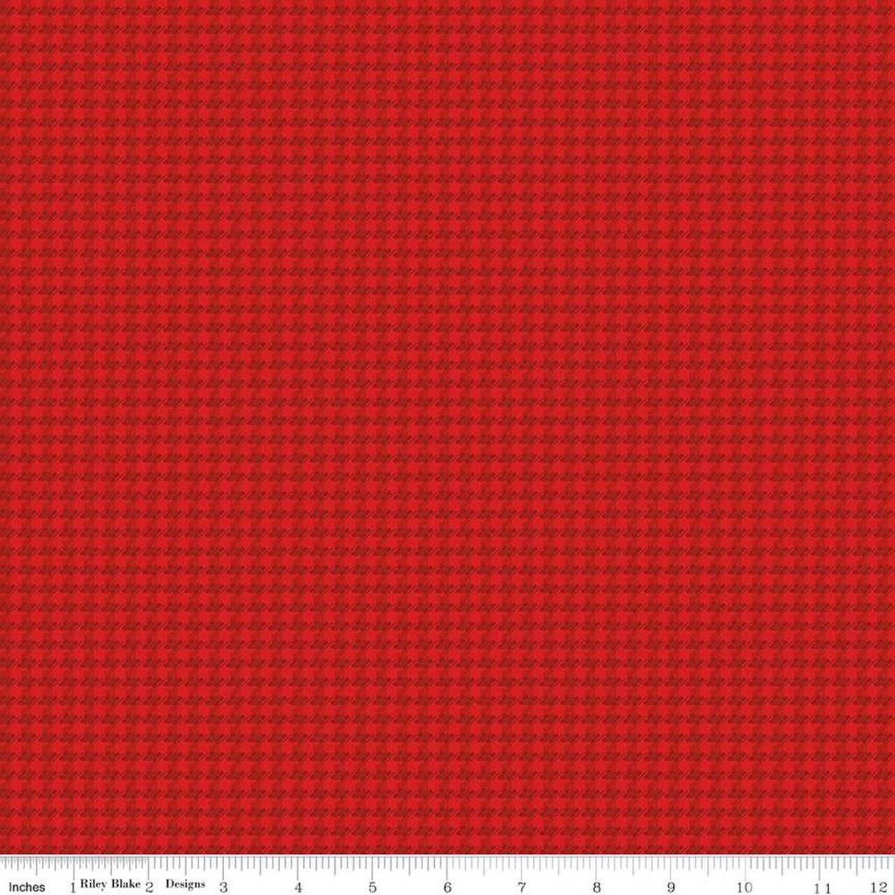 Fabric Riley Blake Red Houndstooth Stitcher's Flannel by the Quarter Yard F15555-RED